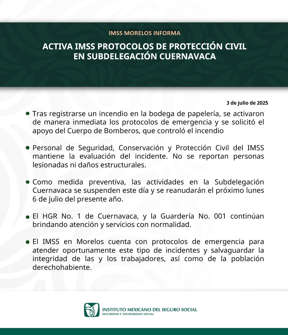 Cortocircuito provoca incendio en Subdelegación del IMSS Morelos 34 image 6