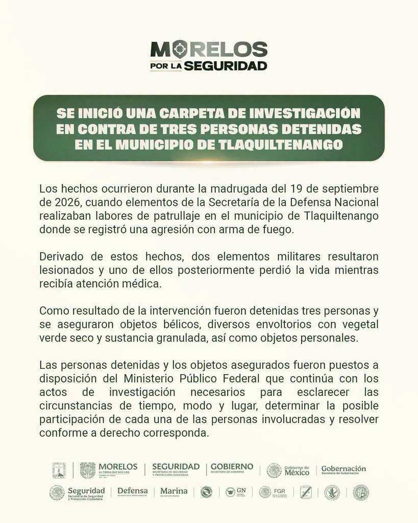 Inician investigación por hechos en Tlaquiltenango; tres personas fueron detenidas 38 image 20